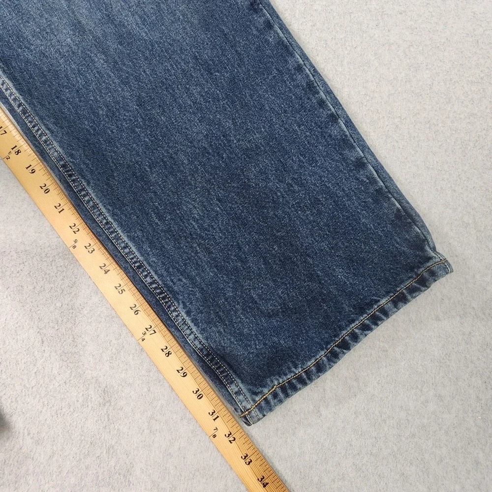 Harley Davidson Motorcycle Jeans Mens 42x32‎ Blue Medium Wash Biker Cotton Denim